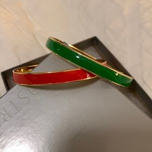 Red and Green Kate Spade bracelets